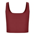 thumbnail image 3 of XFLWAM Women's Square Neck Sleeveless Crop Tops Double Layer Seamless Slim Fit Y2k Tank Tops Workout Fitness Casual Basic Crop Tops, 3 of 5