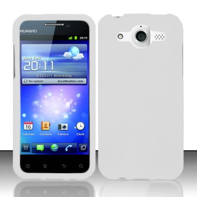 Hard Rubberized Case for Huawei Mercury M886 - White - Walmart.com