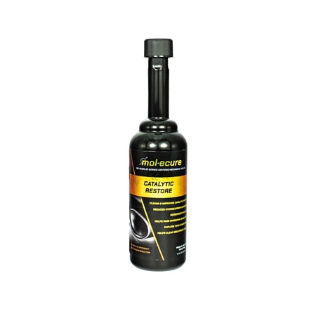 Molecure Catalytic Restore Emission Treatment – Catalytic Converter Cleaner & Oxygen Sensor Fuel Additive – Reduces Carbon Buildup – 12 oz Bottle, Treats Up to 20 Gallons