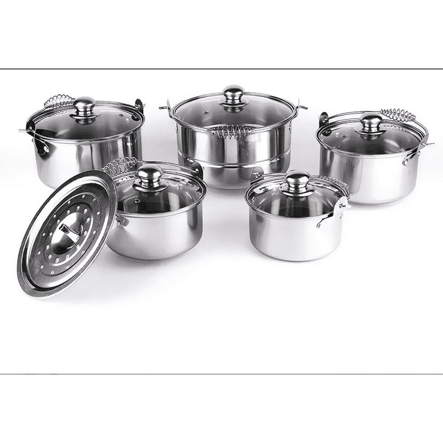 Juego de 5 Ollas con Tapa Hot Spot Z440C Acero Inoxidable 1 1.5 2 3 4 lts 16 18 20 22 24 cm