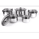 thumbnail image 1 of Juego de 5 Ollas con Tapa Hot Spot Z440C Acero Inoxidable 1 1.5 2 3 4 lts 16 18 20 22 24 cm, 1 of 3