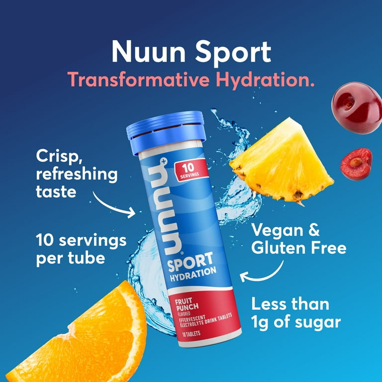 Nuun Sport, Electrolyte Drink Tablets Fruit Punch, Hydrating
