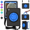 thumbnail image 3 of Rotating Case for iPad 7th/8th/9th Generation 10.2 Inch, Shockproof Rugged Cover with Stand & Screen Protector & Shoulder Strap, 3 of 8