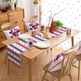 thumbnail image 5 of 4th of July Table Runner 90 Inches, Red Blue Star Patriot Independence Day Bed Runner Dresser Scarves Tabletop for Indoor Outdoor Parties/Ceremony/Banquet, 13" x 90", 5 of 7