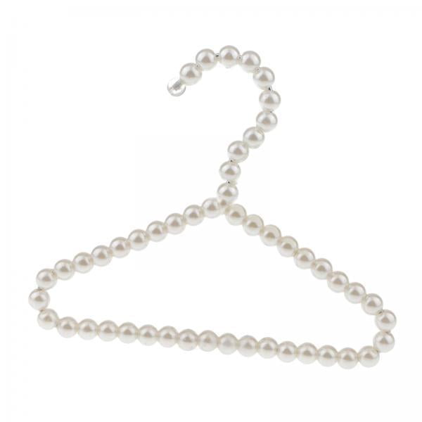 2x Perchas De Perlas Blancas Perchas De Ropa Perchas Elegantes De Metal Para Mascotas Bebé Perro