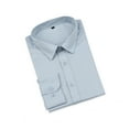 thumbnail image 4 of AZoiNM Men's No Pocket Dress Shirt Slim Fit Wrinkle Free Long Sleeve Point Collar Business Casual, 4 of 10