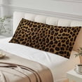 thumbnail image 4 of Leopard Long Body Pillow Covers, Brown Vintage Leopard Print Soft Breathable Throw Pillow Cases with Invisible Zipper, Decorative Pillowcase Pillows Protectors for Sofa Bed Couch 20"x60", 4 of 9