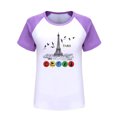 thumbnail image 4 of Toddler Girl Tops Solid Color Active Short-Sleeve T-Shirt Tops Round Neck Blouse Tops Clothes for Girls Size 4-5 Years（Purple）, 4 of 4