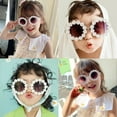 thumbnail image 4 of Tisoloow Round Flower Sunglasses for Girls Flower Shaped Cute Glasses UV 400 Protection Outdoor Beach Girl Boy Gifts Blue One Size, 4 of 7