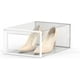 thumbnail image 2 of Organizador de zapatos JM paquete grande de 12 cajas apilables de plástico transparente, 2 of 8