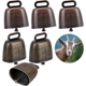 thumbnail image 1 of CHAO Campanas de Vaca de 6 Piezas, Campanas de Vaca de Oveja Campanas de Pasto, Campanas de Cobre Campana de Bronce para Ganado, para Accesorios antirrobo de Granja de Animales de Cabra, 1 of 5