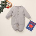 thumbnail image 2 of Gibobby Baby Onesies Comfortable Long Sleeved Crew Neck Bodysuit Color Ribbed 0 3 6 9 12 18 24Months Newborn Jumpsuit Soft Unisex Baby Clothes(6-9 Months,Grey), 2 of 9