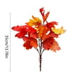 thumbnail image 3 of HengDidi Orange Harvest Leaf Stems 35cm - Vibrant Color Artificial Foliage for Thanksgiving Decor Fall Dining Table Setting Party Centerpiece, 3 of 6