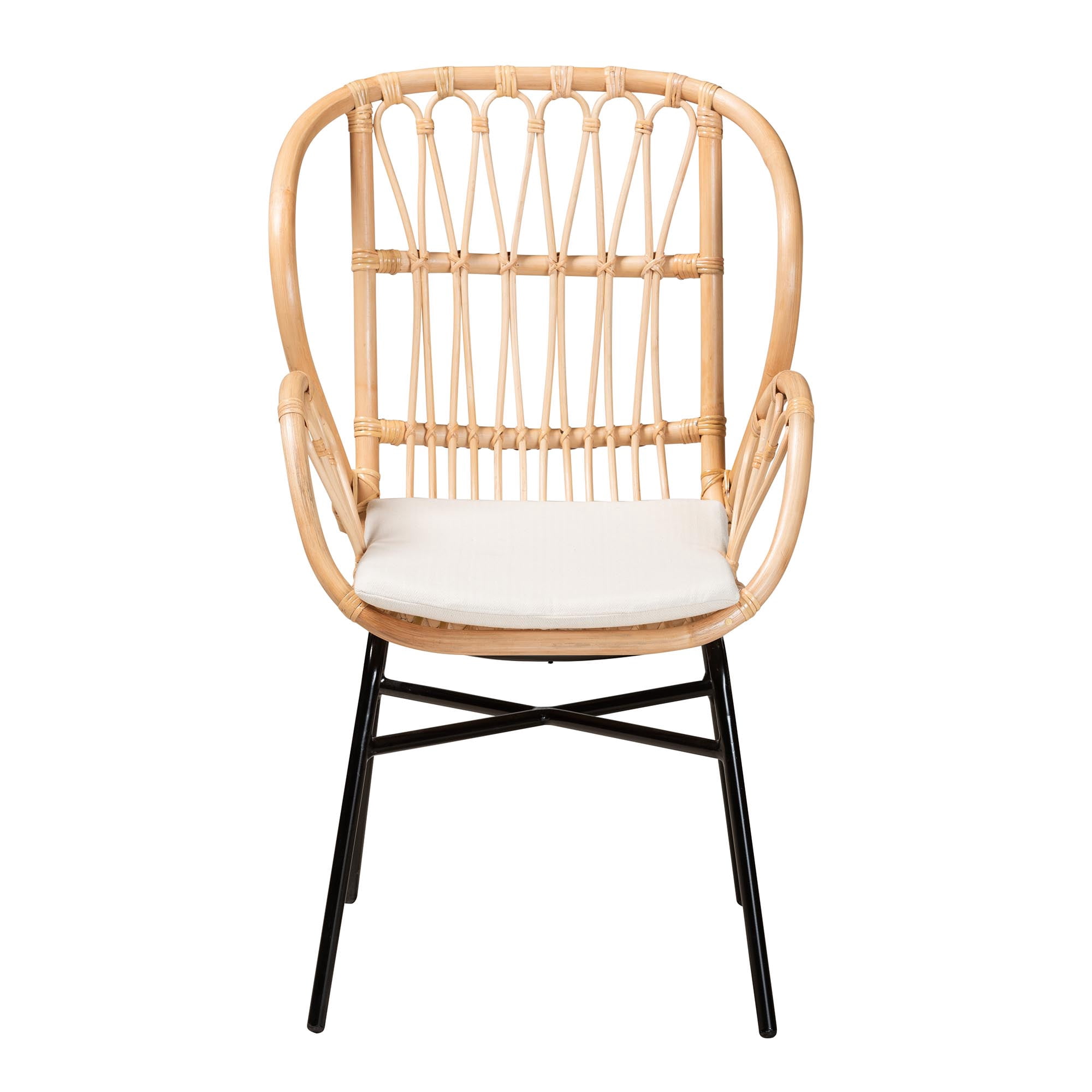 Bali & pari Caelia Rattan BOHO Dining Chair, Natural Brown