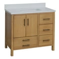 thumbnail image 7 of California 36" Bathroom Vanity with Walnut Veneer Cabinet and Matte White Top, 7 of 7