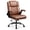 Brown, variant on Waleaf Leather Office Chair,Wide Seat Small Computer Desk Chair Ergonomic Mid-Back Executive Chair with Back Support for Short People,Black