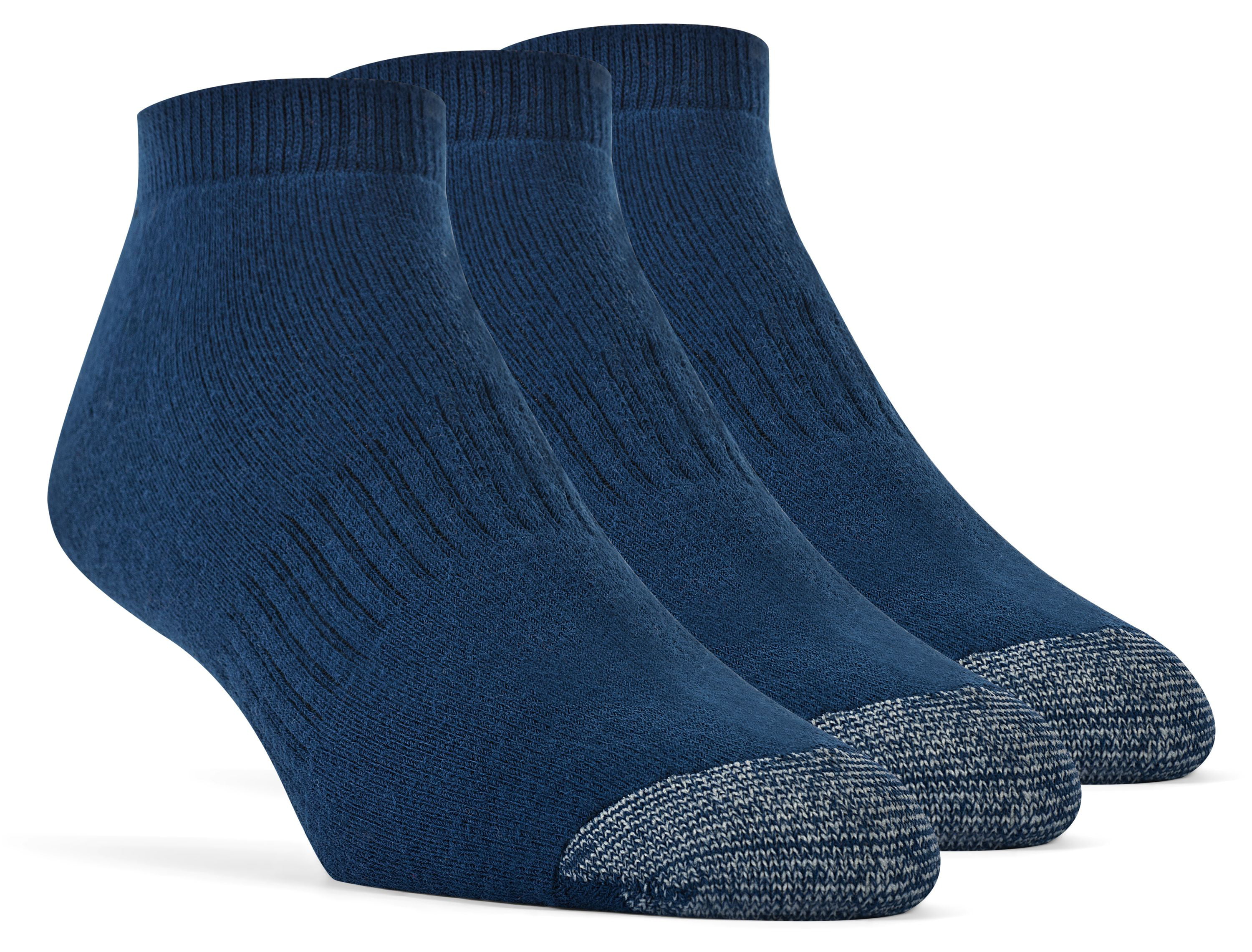 Yolber Men's Cotton Super Soft Low Cut Cushion Socks 3 Pairs