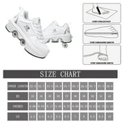 KOFUBOKE Roller Skate Shoes - Sneakers - Roller Shoes 2-in-1 Suitable for Outdoor Sports Skating Invisible Roller Skates The Best Choice for Building Confidence Style