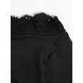 thumbnail image 6 of Women's Asymmetric Shoulder Flare Long Sleeve Ruched Top & Drawstring Wide Leg Pants Elegant 2 Piece Outfit Set, 6 of 8