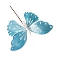 thumbnail image 2 of Ovzne Blue Sequin Butterfly Christmas Ornament - Simulated Fabric Tree Decoration, 2 of 6