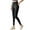 Black, variant on Yoga Leggings for Women with Pocket High Waisted Solid Pantyhose Stretch Butt Liftings Thermal Workout Tights