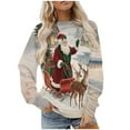 thumbnail image 2 of Craaazy Christmas Vintage Printed Round-neck Pullover For Men And Women's Casual Sporty Gifts Long-sleeved Fleece Sweatshirt To ps, 2 of 9
