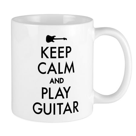 

CafePress - Keep Calm And Play Guitar - Ceramic Coffee Tea Novelty Mug Cup 11 oz