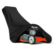 EEEkit Lawn Mower Cover, Waterproof UV-Resistant Storage Slip on Cover for Riding Lawn Mower with Deck up to 72", Black