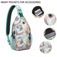 thumbnail image 3 of Seashells and Fish Print Trendy Sling Backpack for Outdoor Enthusiasts with Multi-Functional Design Lightweight and Durable for Travel Photography and Shopping, 3 of 6