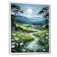 thumbnail image 2 of Designart "Dew Glistening in the Countryside II" Landscape & Nature Floater Framed Canvas Art Print, 2 of 7