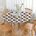 thumbnail image 3 of Cute Dachshund Round Fitted Tablecloth with Elastic Edge,Dining Table Cover Waterproof,Outdoor Round Tablecloth for Camping,Dining,Indoor and Outdoor, 3 of 7