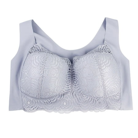 

Womens Bras Clearance Plus Size Plus Size Unadjustable Sports Extra-Elastic Breathable Lace Trim Bra