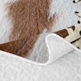 thumbnail image 5 of Erosebridal Western Cow Print Quilt King for Women Men, Beige Buffalo Patchwork King Coverlet Set, 3-Piece, 5 of 7