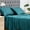 Teal, variant on Bamboo Bed Sheets and Pillowcase Set, Cool Sheets for Hot Sleepers, 3 PCS Bedding Sheets with 16 Inch Deep Pocket Fitted Sheet, 1 Flat Sheet, 1 Pillowcase(White, Twin)