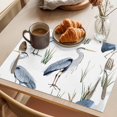 thumbnail image 3 of Watercolor Birds Placemats Set of 12 Tropical Animal Green Grass Place Mats Indoor Wipeable Table Mats Washable Cloth Dining Table Placemats for Kitchen Holiday Party Home Decor 13x19 Inch, 3 of 9
