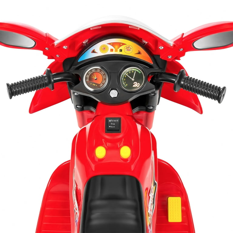 Best Choice Products 6V Kids Battery Powered 3-Wheel Motorcycle Ride On Toy  w/ LED Lights, Music, Horn, Storage - Red 