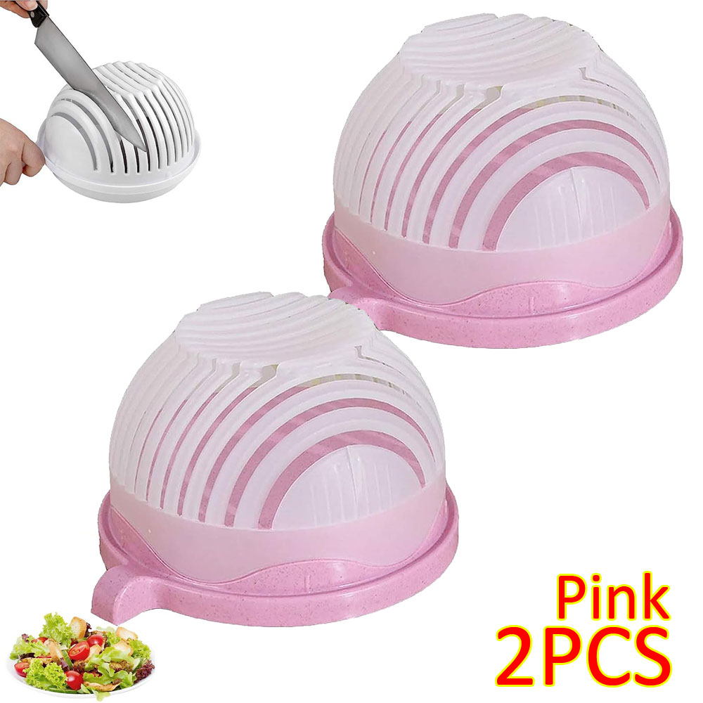 Snap Salad Cutter Bowl Choppers Dicers Fast Fruit Vegetable Chopper for Fresh Veggies Safe 2PCS