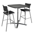 thumbnail image 4 of NPS Cafe Time Series Adjustable-Height Metal Table in Charcoal Slate/Silver, 4 of 6
