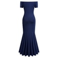 thumbnail image 3 of DHFJKG Womens Long Sleeve Maxi Dresses Off Shoulder Bodycon Formal Wedding Guest Side Slit Long Dress Spring Stylish Dresses, 3 of 4