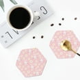 thumbnail image 4 of Kdxio Rabbit Sunflower Funny Coasters,4 Pcs Leather Coasters,Housewarming Gifts,Protect Furniture from Water Marks Scratch and Damage, 4 of 8