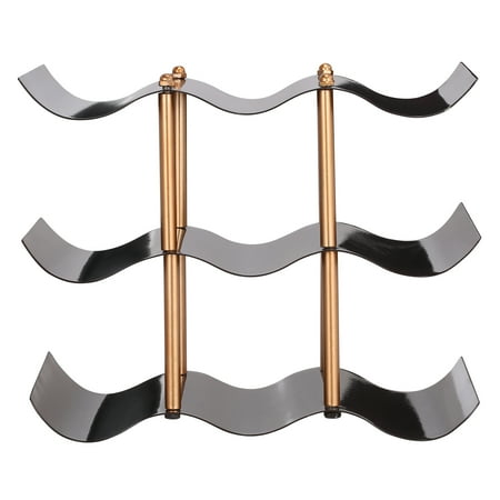 

Tomfeel Iron Rack Winebottle Holder Simple and Modern Bottles Organizer Perfect Home Decor Bar Cellar Sideboard Kitchen Storage (9 Bottles)
