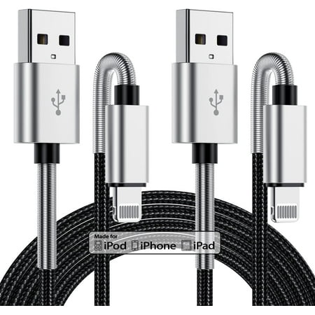 2Pack 6ft iPhone Charger Cord,[Apple MFi Certified] Long Lightning Cable 6 Foot, High Fast 6 Feet iPhone Charging Cable for Apple iPhone 14/14 Pro Max/13 Mini/12/11/XS/XR/8/7/6s/5s iPad Case