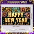thumbnail image 2 of Colorful Happy New Year Banner Fireworks New Year Party Banner Lighted Letters Golden Lights Festive Banner for New Year Party New Year Eve Celebration Indoor Decoration, 2 of 9