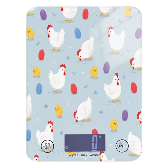 Kitchen Scale Digital Food Scale 5000g Max Capacity Battery Operated (Batteries Not Included) Cute Chicken and Egg Pattern
