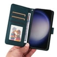 thumbnail image 4 of SaniMore for Samsung Galaxy S23 FE Wallet Case, Detachable Strong Magnetic PU Leather Flip Cover PU Leather with Magnetic Shell Card Slots Cash Pocket Wristlet Strap Full Protective Stand Shell, Blue, 4 of 12