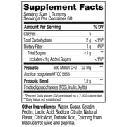 OLLY Probiotic + Prebiotic Gummy, Adult Digestive + Gut Health Supplement, 60 Ct