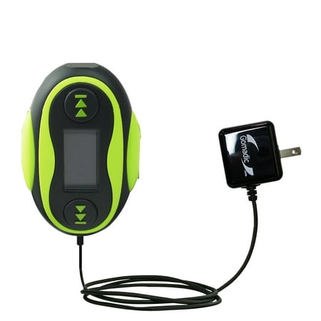 Gomadic Intelligent Compact AC Home Wall Charger suitable for the QQ-Tech Waterproof MP3 Player - High output power with a convenient, foldable plug d