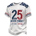 thumbnail image 2 of 9/11 Shirt Men 911 25th Anniversary USA Flag Patriotic Crewneck Short Sleeve Memorial Tee, 2 of 4