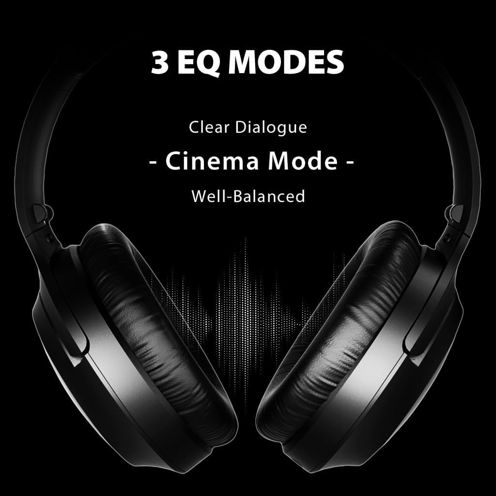 Avantree Opera Plus - Wireless Headphones for TV Watching with Cinema & Clear Dialogue Modes, HDMI ARC & Opt & AUX & RCA Input Support, 164ft Range, and Bluetooth Transmitter & Charging Dock 2-in-1
