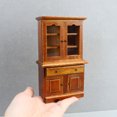 thumbnail image 2 of Librería Dollhouse en miniatura de madera a escala 1:12 con 3 estantes, 2 of 3